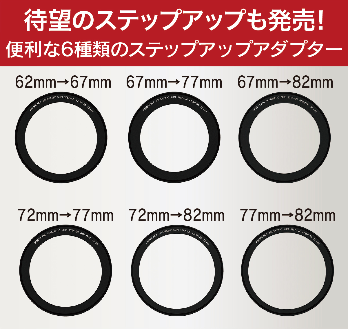 今月限定／特別大特価 MARUMI ステップアップリング 62mm→72mm 型番